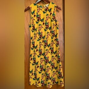 A New Day Floral Yellow Sleeveless Dress